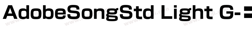 AdobeSongStd Light G字体转换